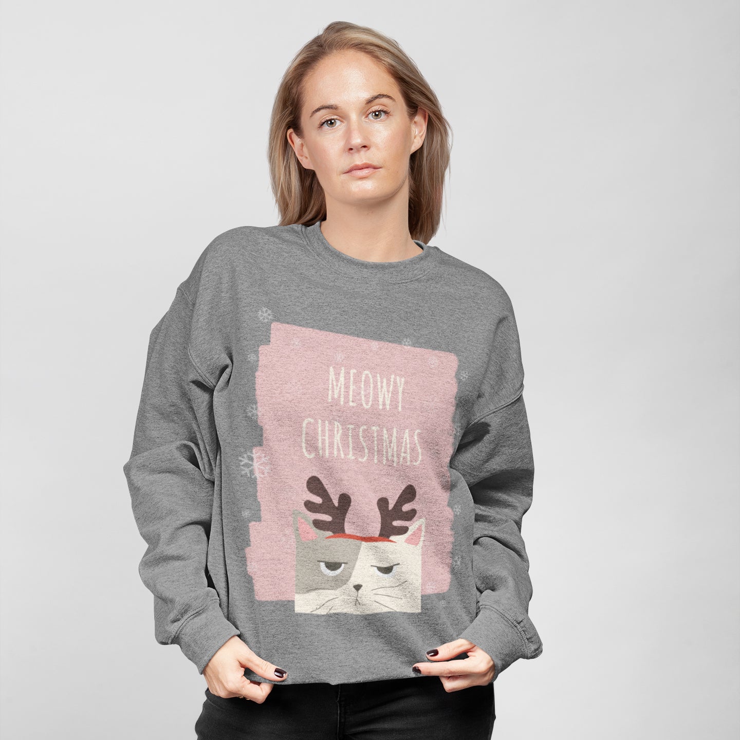 Meowy Christmas Women's Pullover Sweatshirt