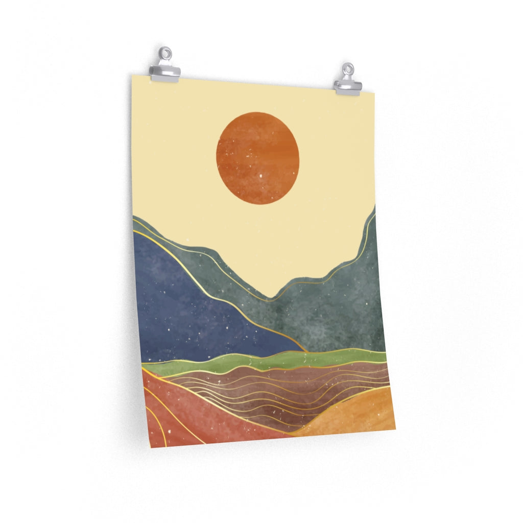 Premium Vertical Matte Posters of California Sun