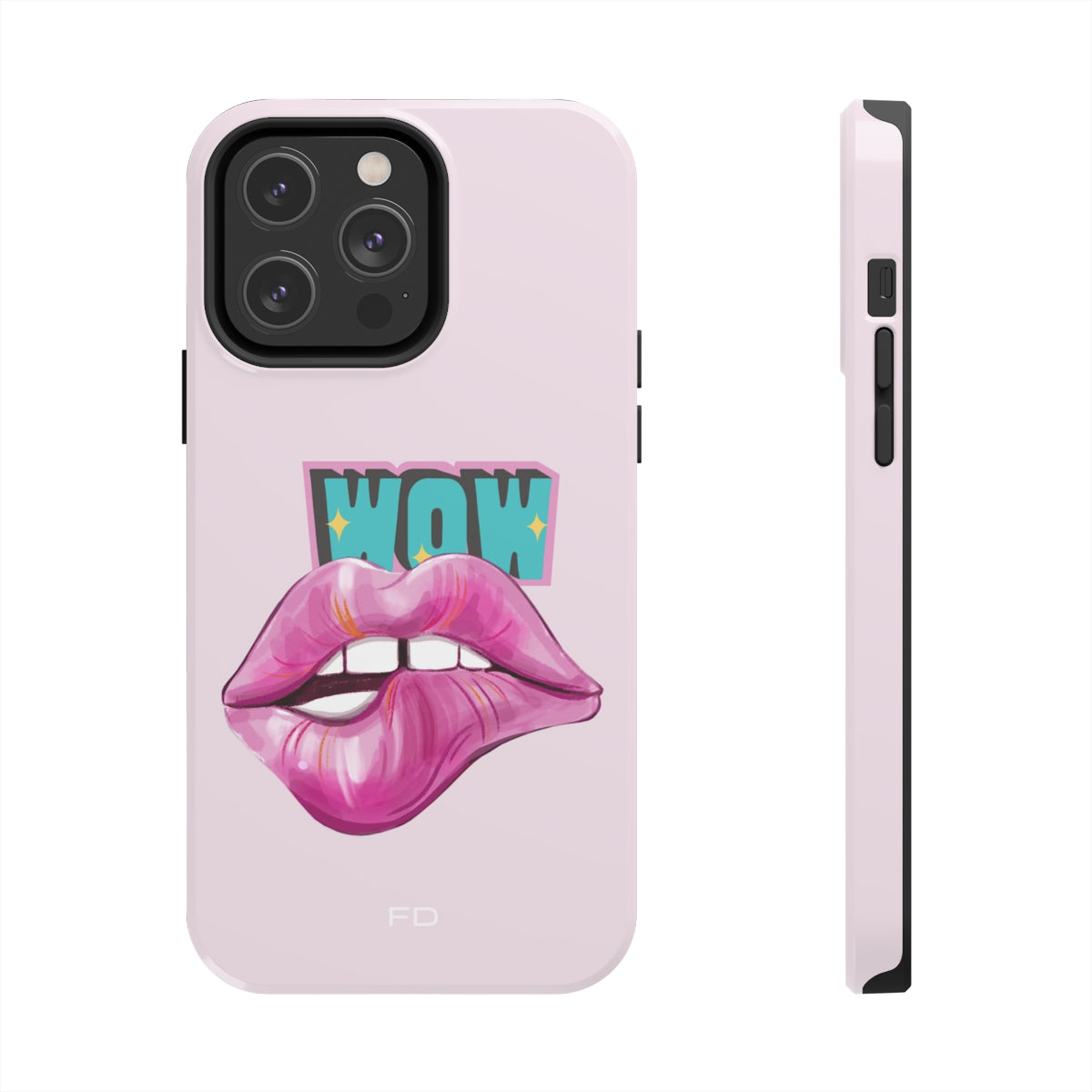 Durable iPhone Case with Wireless Charging for Bold Lips Design