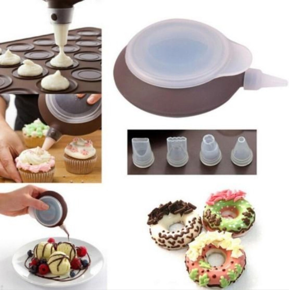 48-Cavity Silicone Macaron Baking Mold Kit for Oven Pastry