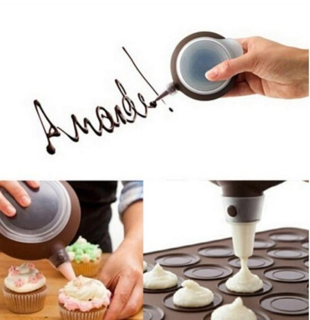 48-Cavity Silicone Macaron Baking Mold Kit for Oven Pastry