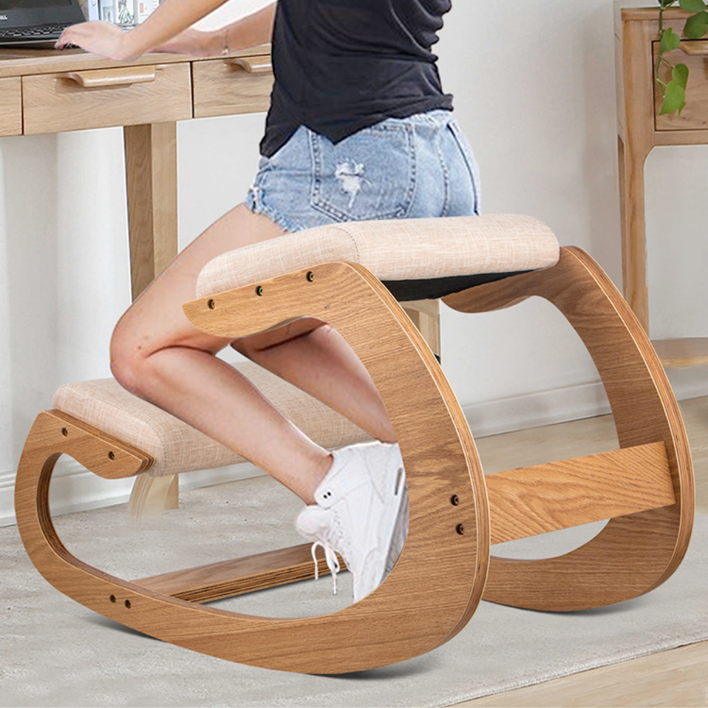 Ergonomic Rocking Kneeling Seat - Improved Comfort and Posture Support