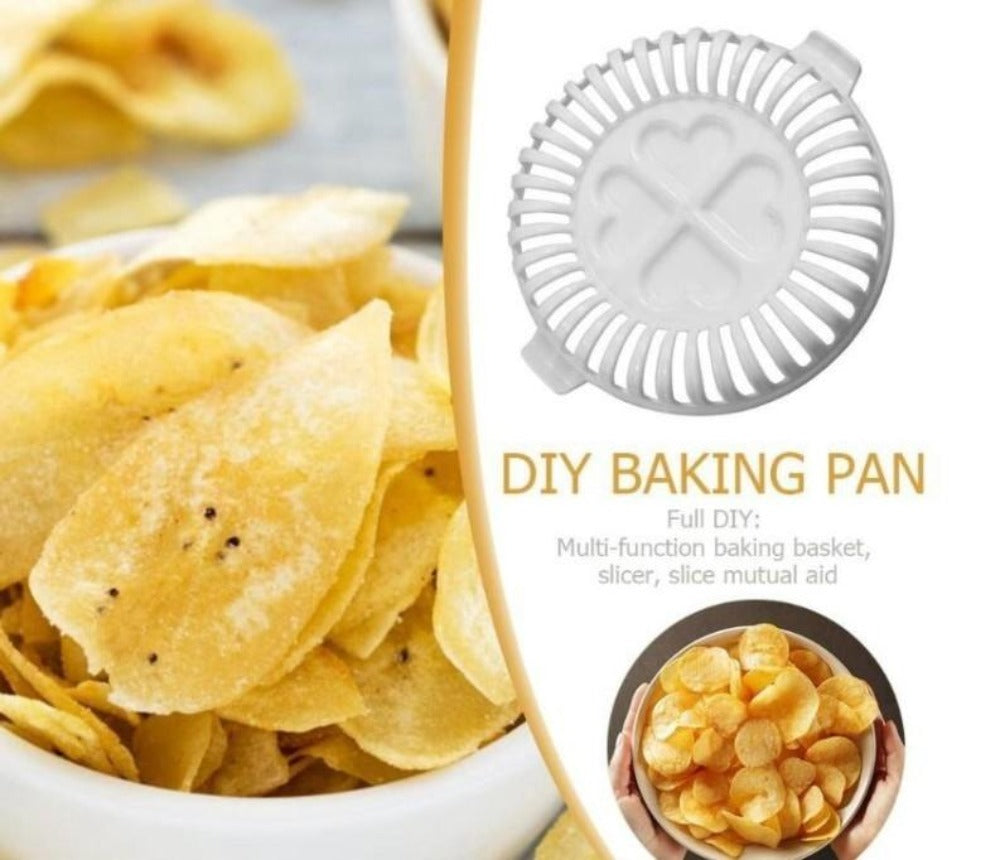 Set of 2 Microwaveable Potato Chip Makers, Convenient for Microwave Use