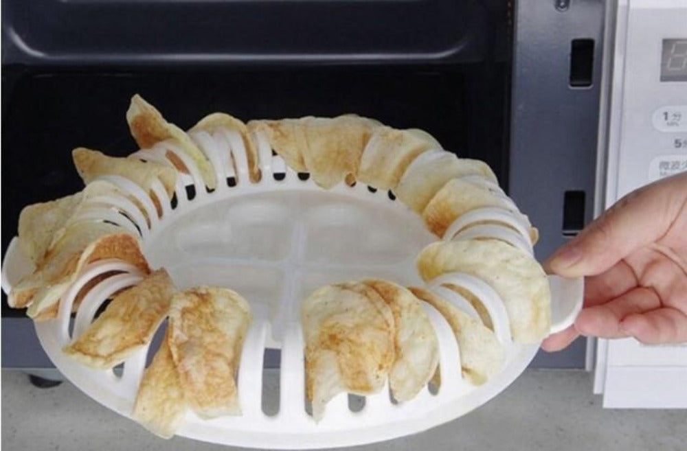 Set of 2 Microwaveable Potato Chip Makers, Convenient for Microwave Use