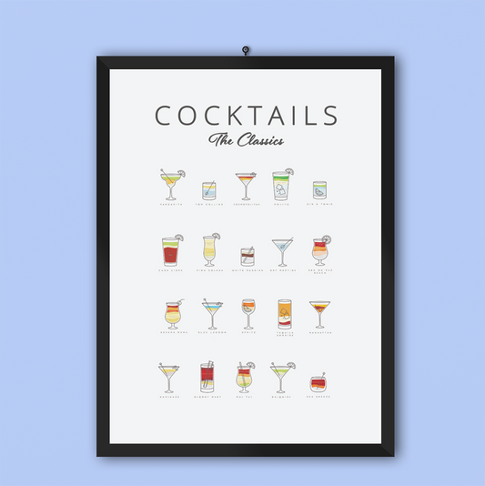 Artistic Beverage Prints for Home Bar Decoration