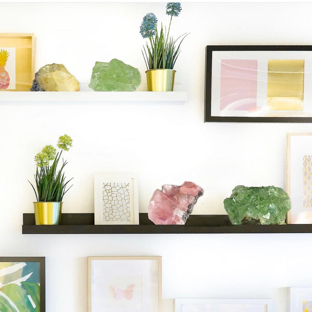 Natural Green Fluorite Crystal - Irregular Long Rectangular Shape