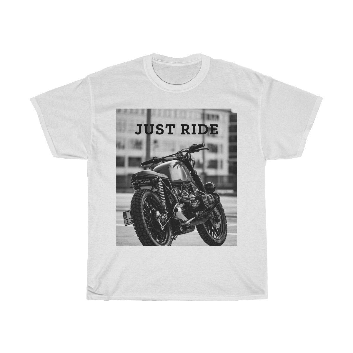 Just Ride Motorcycle Heavy Cotton Tee