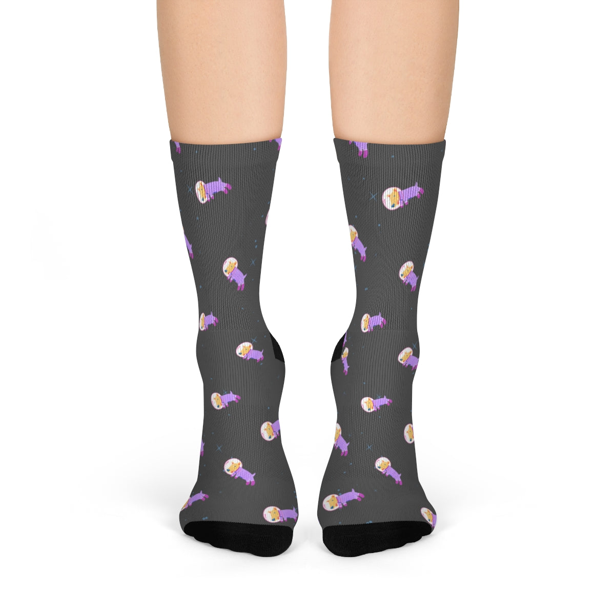 Space Adventure Dog Fun Socks