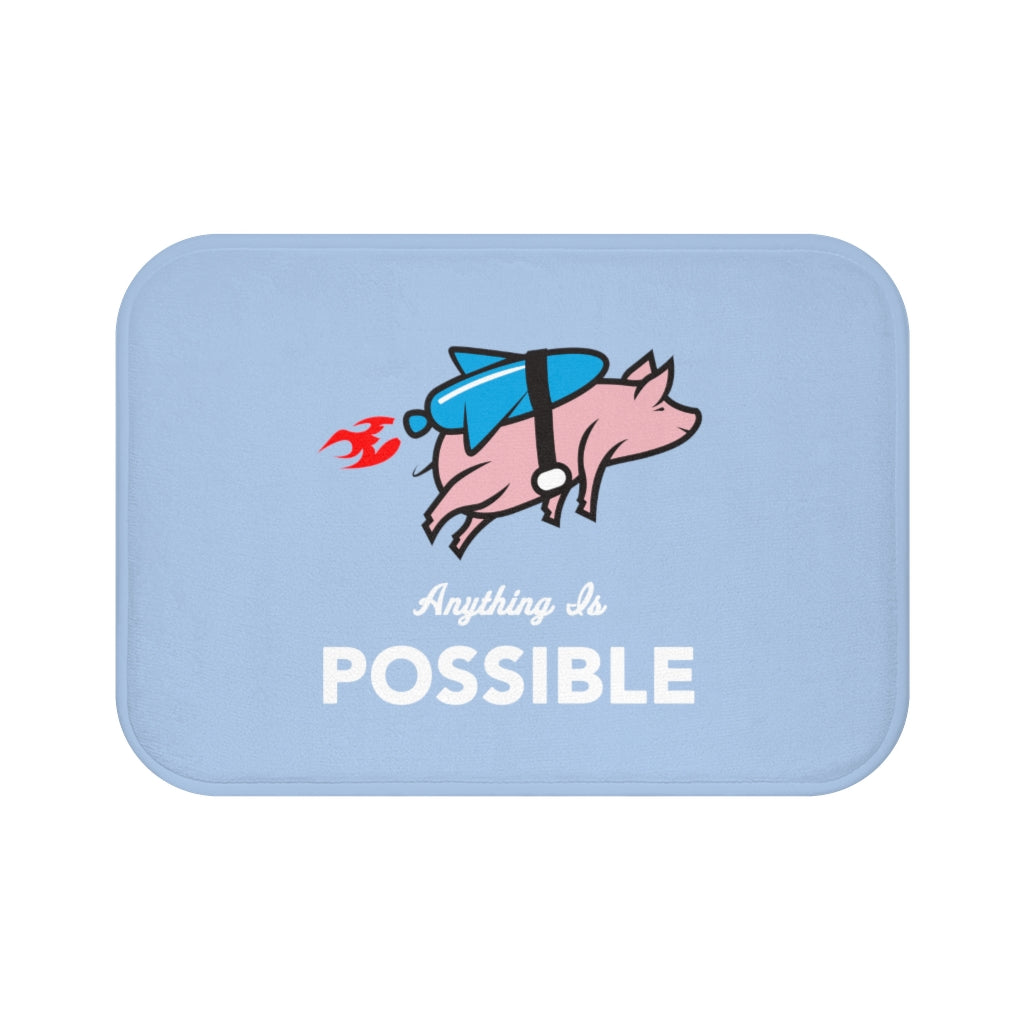 Flying Pig with Rocket Bath Mat - Unleash the Boundless Potential