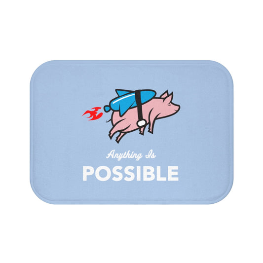 Flying Pig with Rocket Bath Mat - Unleash the Boundless Potential