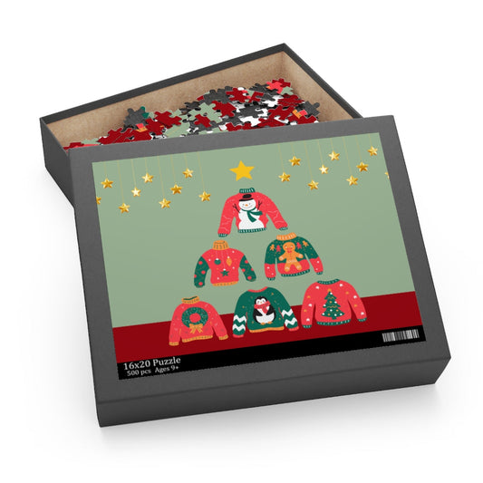 500-Piece Christmas Tree Ugly Sweater Puzzle