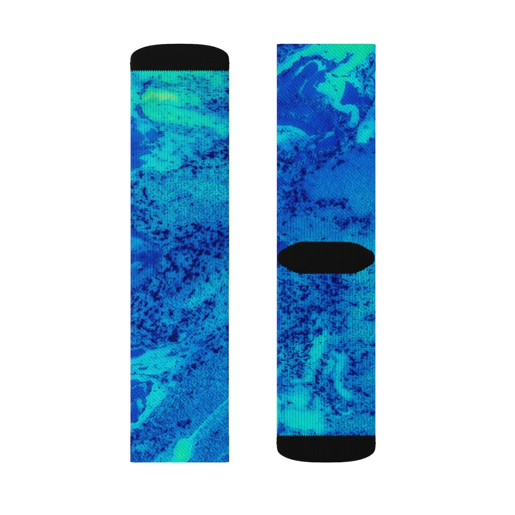 Blue Luminous Quirky Socks