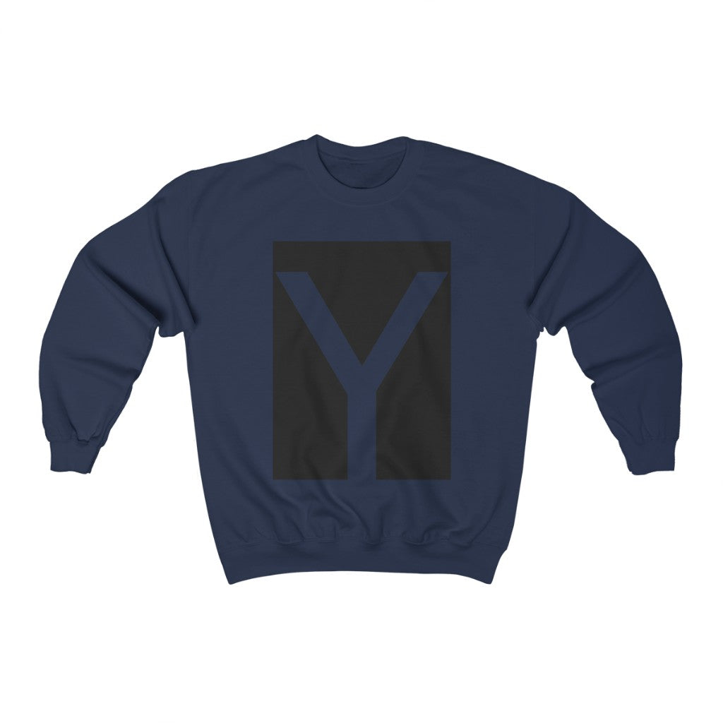 Men's Crewneck Sweatshirt with Y Logo Design
