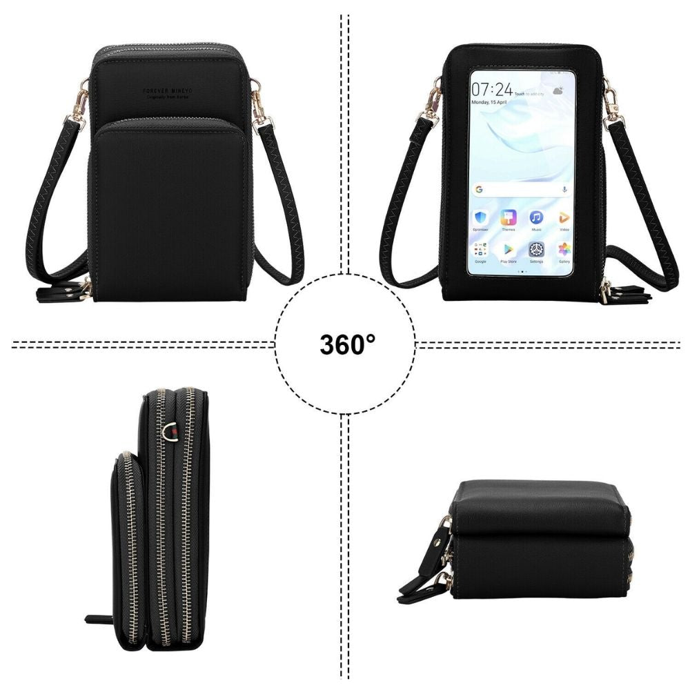 Crossbody Wallet Pouch for Touchscreen Devices