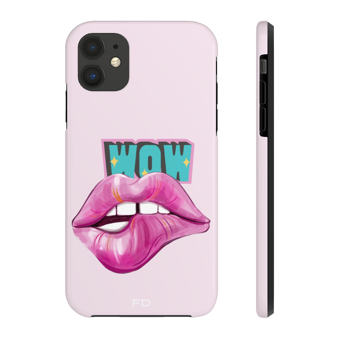 Durable iPhone Case with Wireless Charging for Bold Lips Design