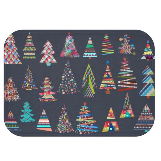 Festive Bath Mat for Home Accents: Christmas Tree Design
