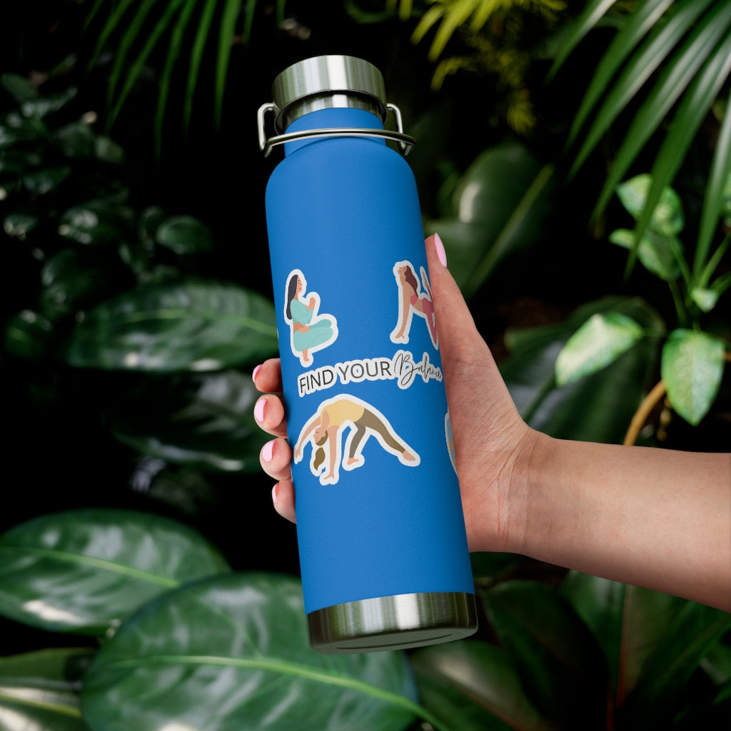 Discover Equilibrium: 22oz Thermos Bottle for Yoga Poses