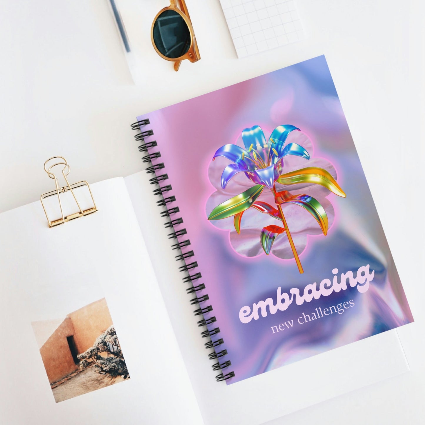 Embrace Fresh Obstacles Spiral Notebook