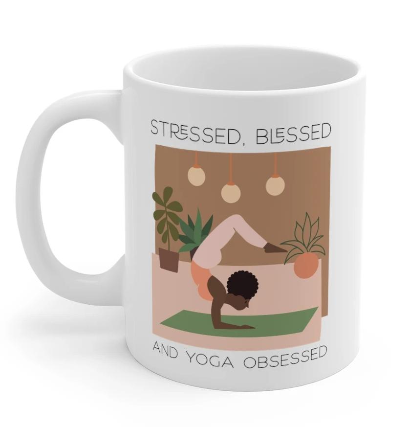 Stress-free, Blissful and Yoga Devoted Mug