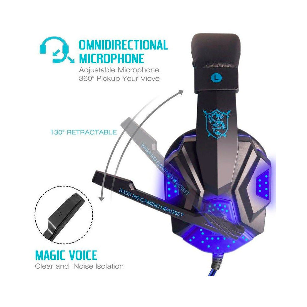 LED Gaming Headset Dragon G9800 - Revised Core Meaning Title