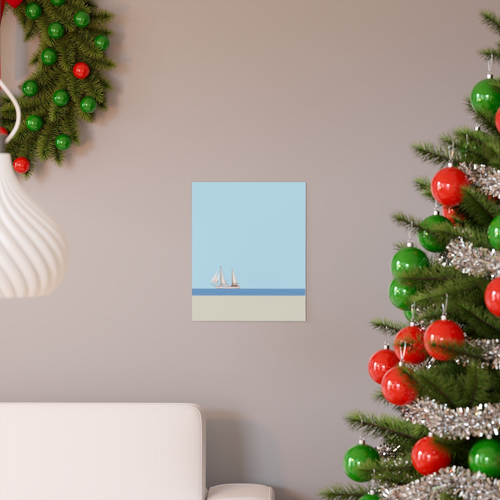 Ocean Sailing Boat Art Print
