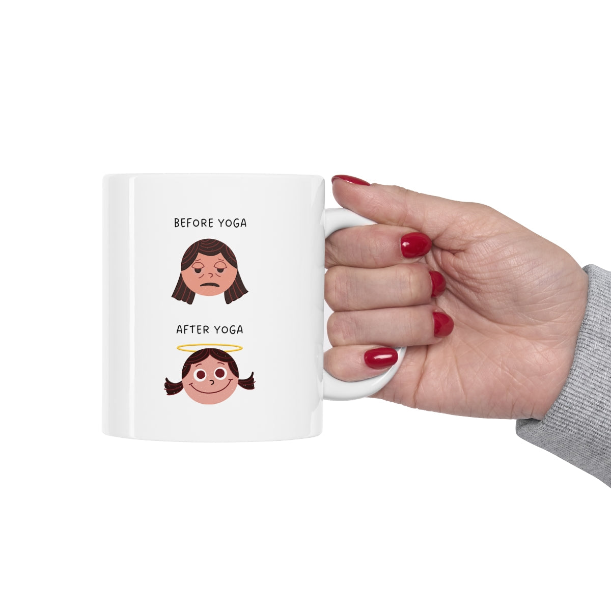 Yoga-Themed Novelty Mug for Pre and Post Practice