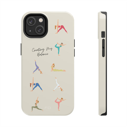 Tough Case for iPhone with Wireless Charging - Yoga Poses
