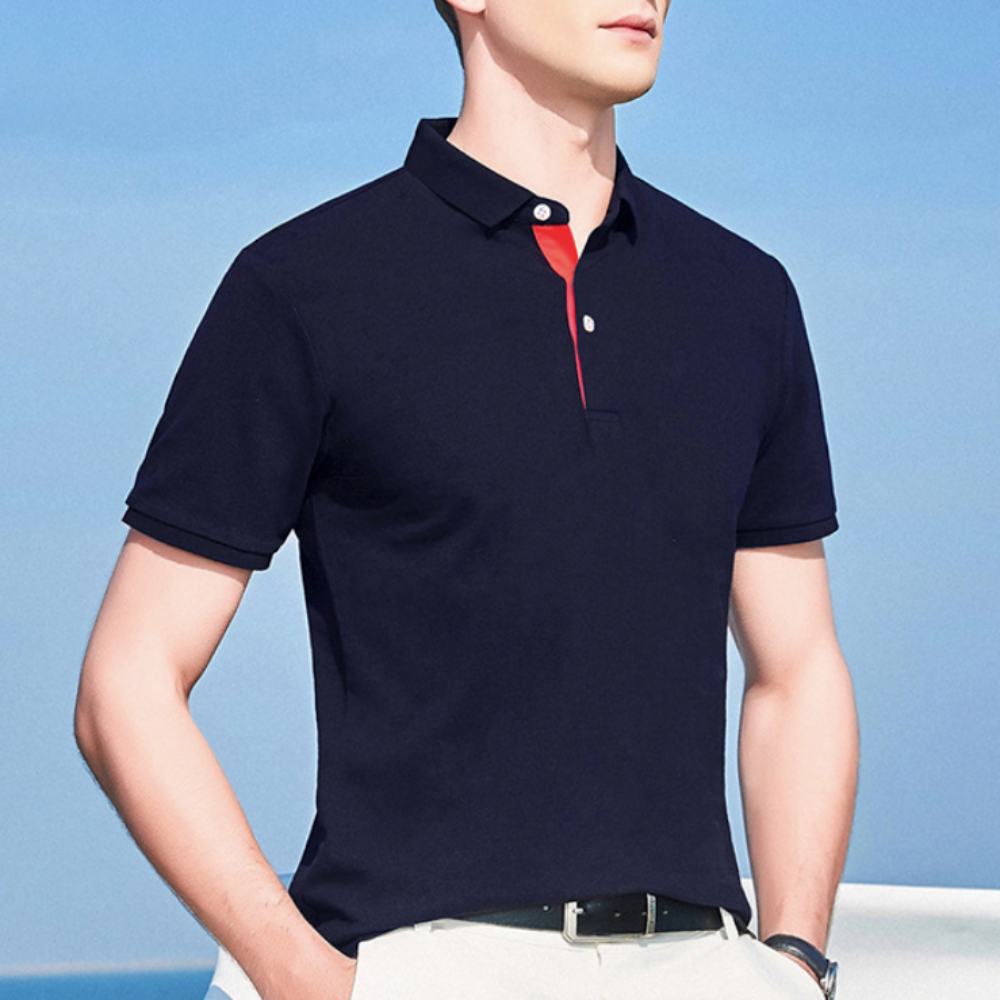 Casual Polo Shirt for Men with Short Sleeves