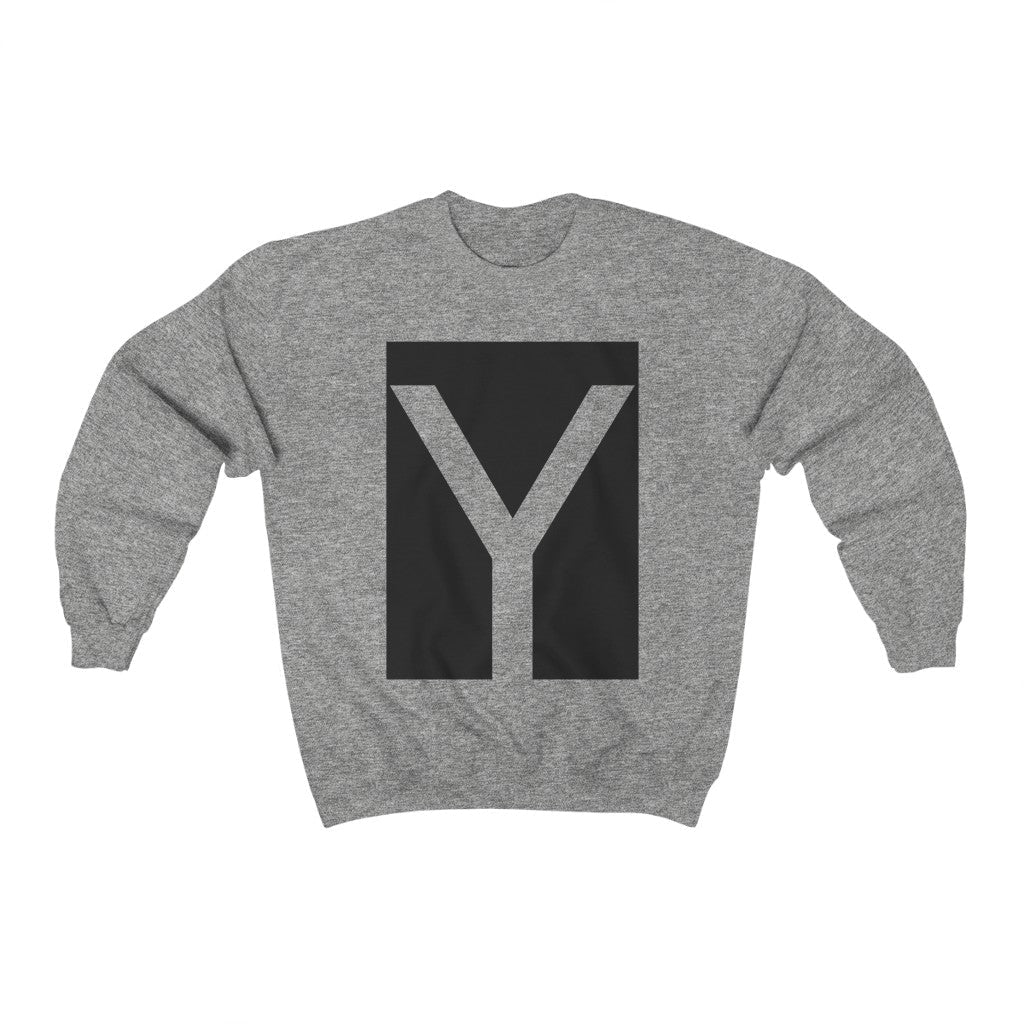Men's Crewneck Sweatshirt with Y Logo Design