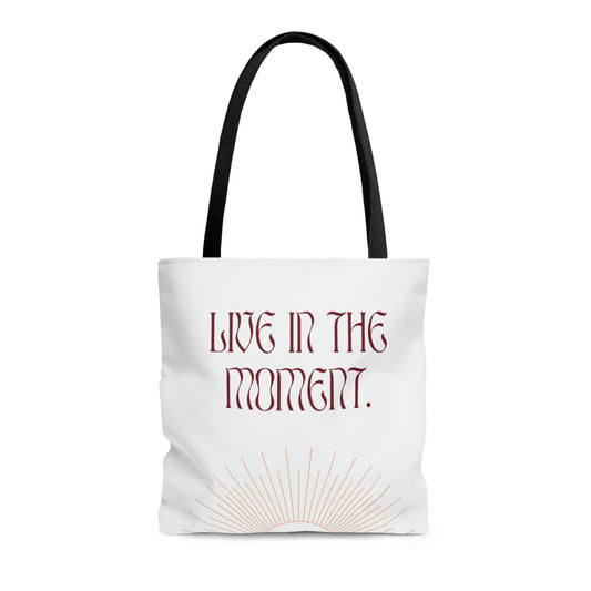 Medium Beach Tote Bag for Embracing the Present Moment