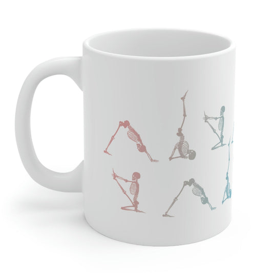 Yoga Poses Skeleton Mug