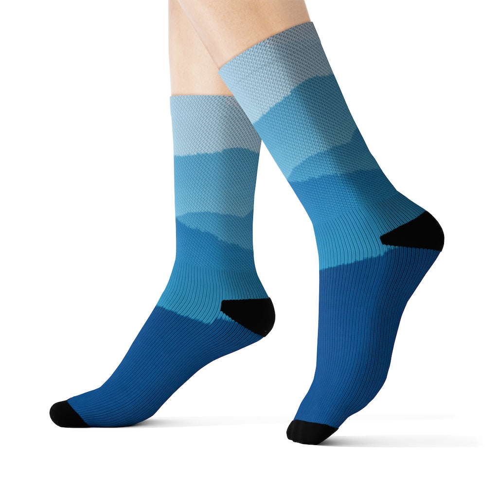 Blue Ridge Mountains Playful Quirky Socks