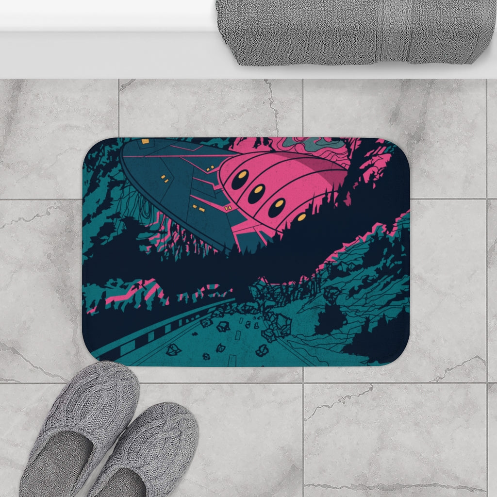 UFO Spacecraft Encountering Rug Décor for Home