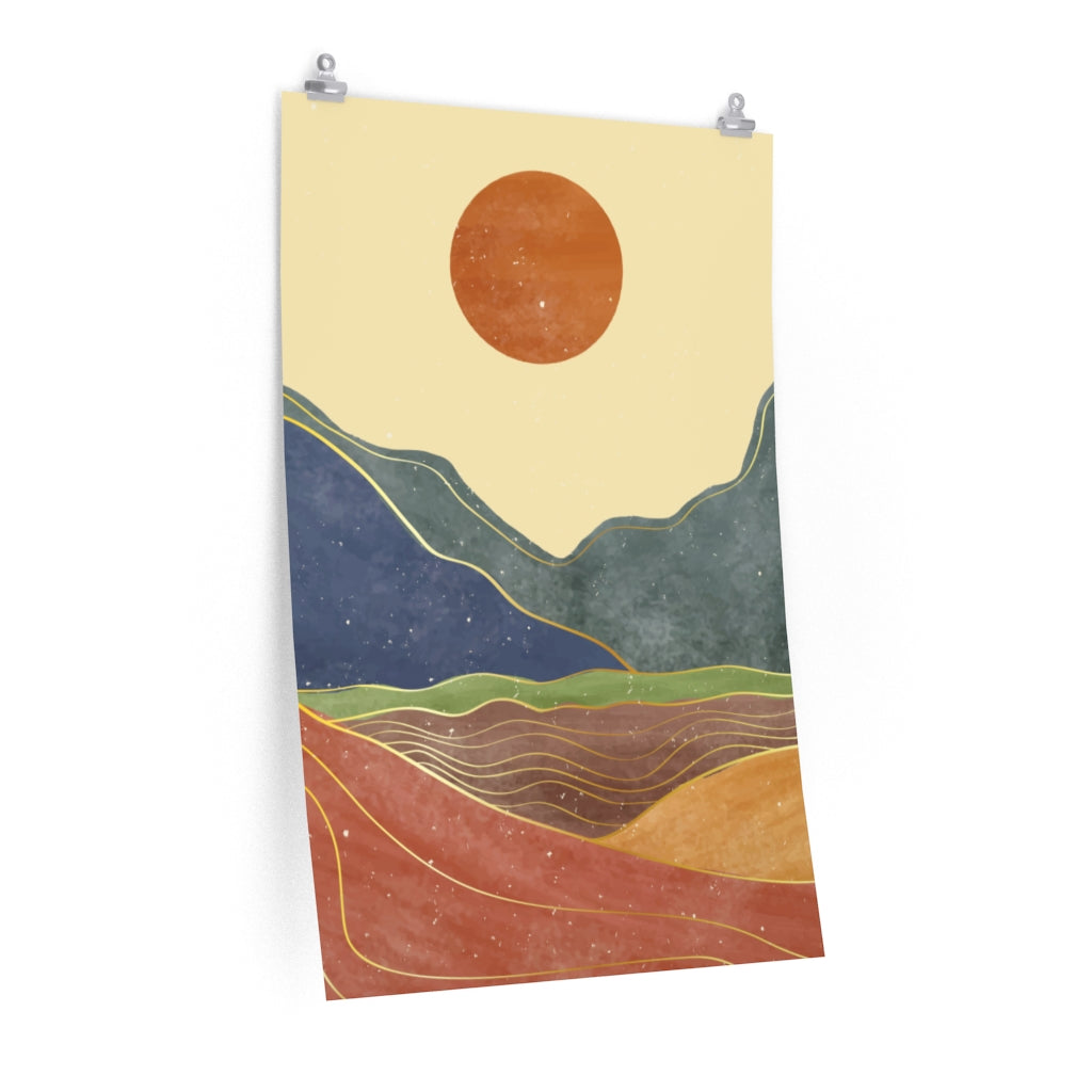 Premium Vertical Matte Posters of California Sun