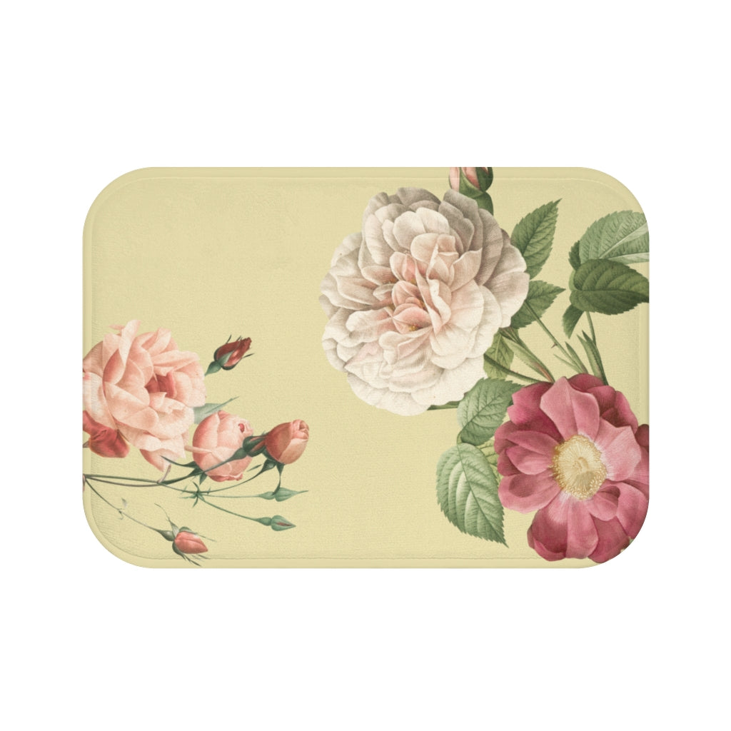 Floral Print Bath Mat - A Romantic Touch for Your Home