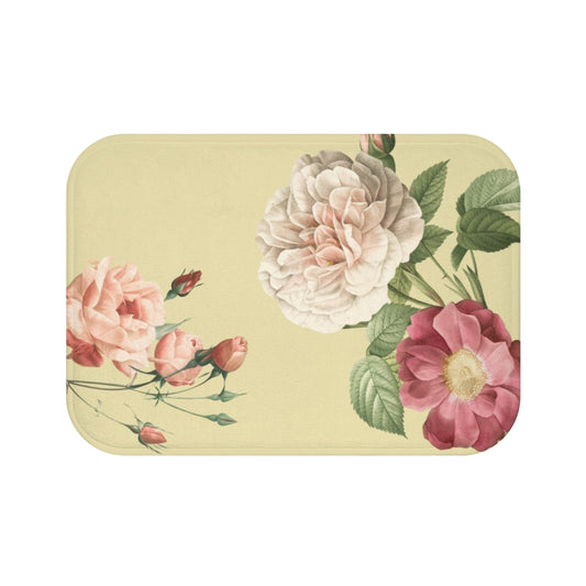 Floral Print Bath Mat - A Romantic Touch for Your Home