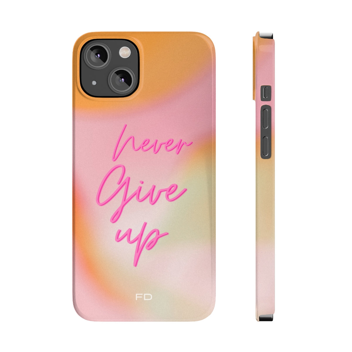 Slim iPhone Case featuring an Inspirational "Perseverance" Quote