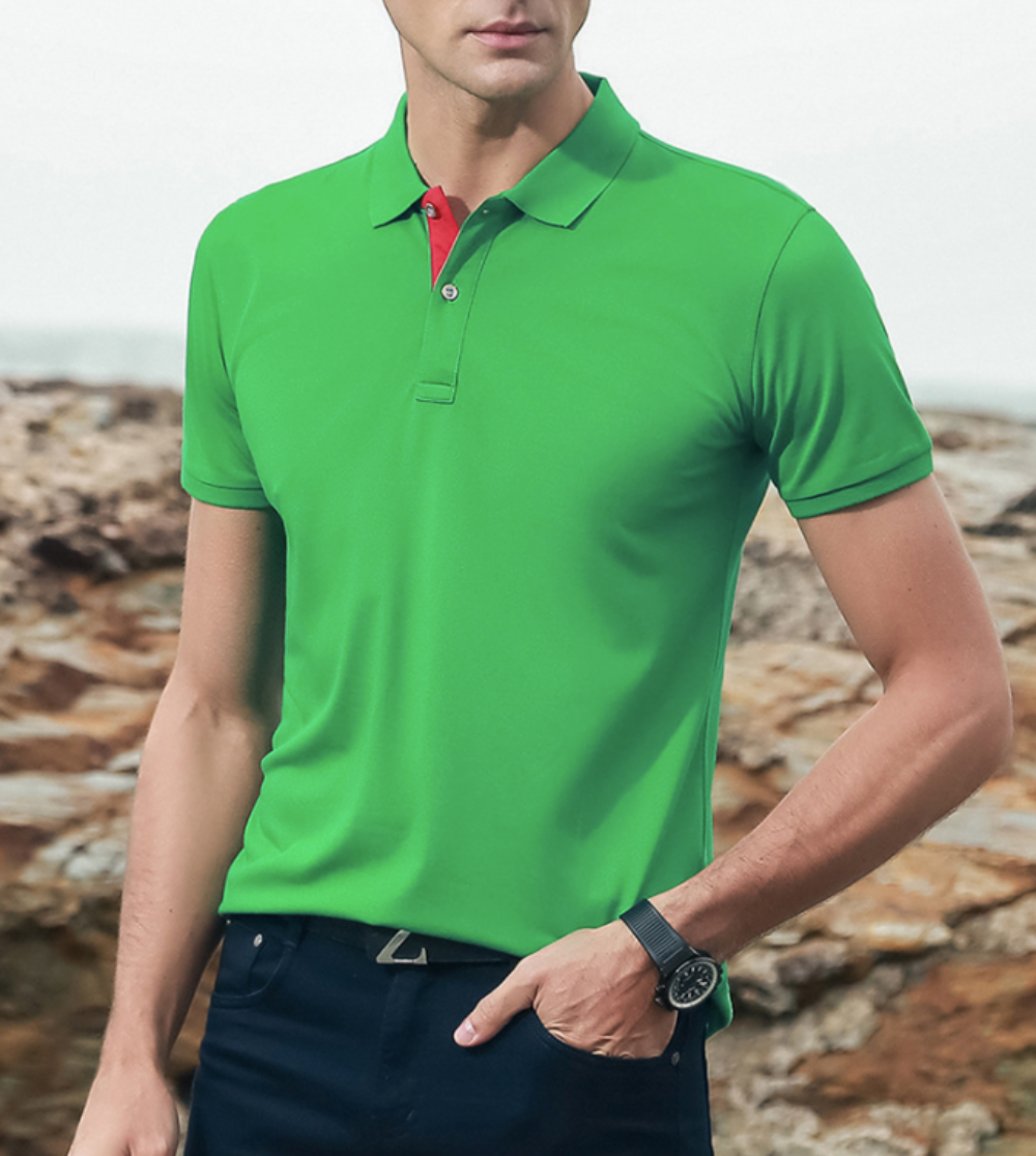 Casual Polo Shirt for Men with Short Sleeves