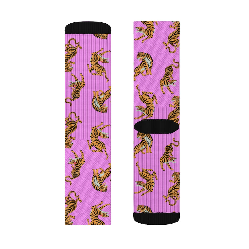 Pink Tiger Fun Novelty Socks