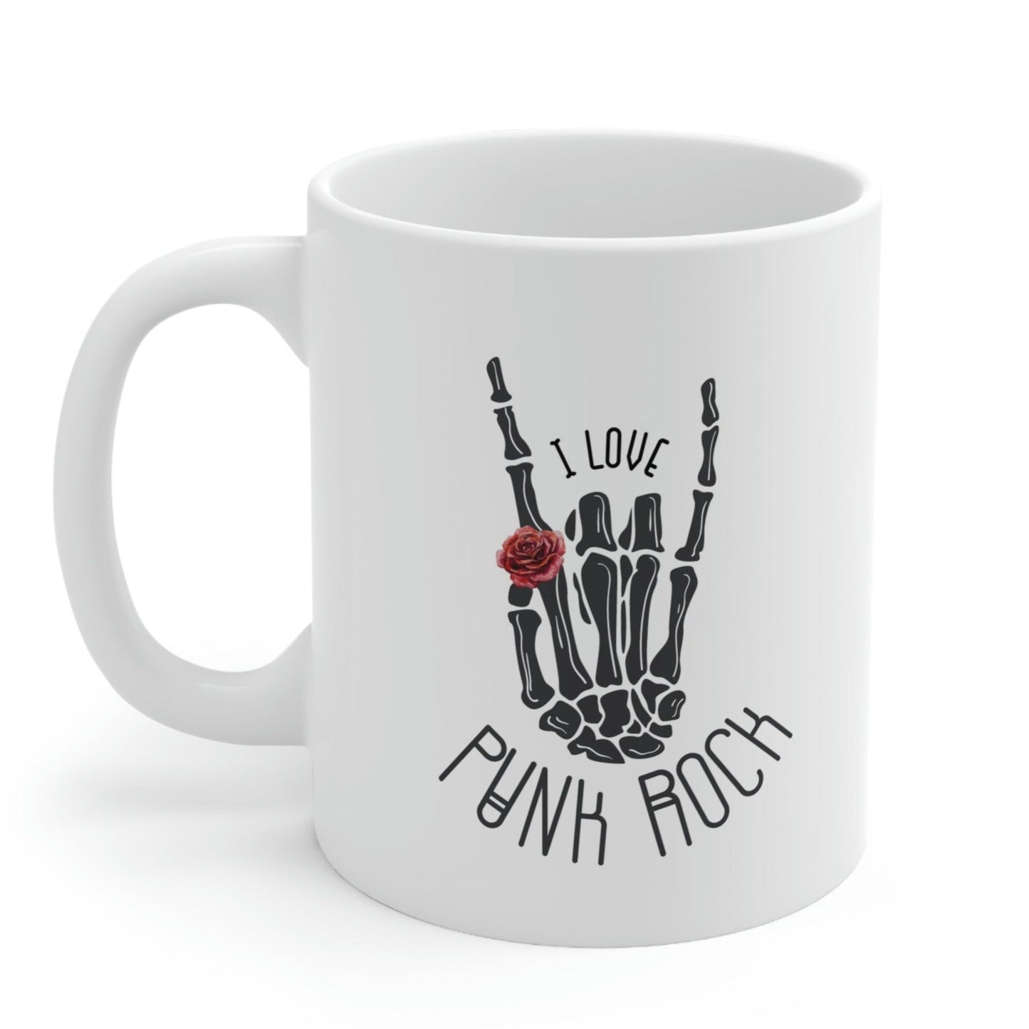 Punk Rock Skeleton Hand Mug