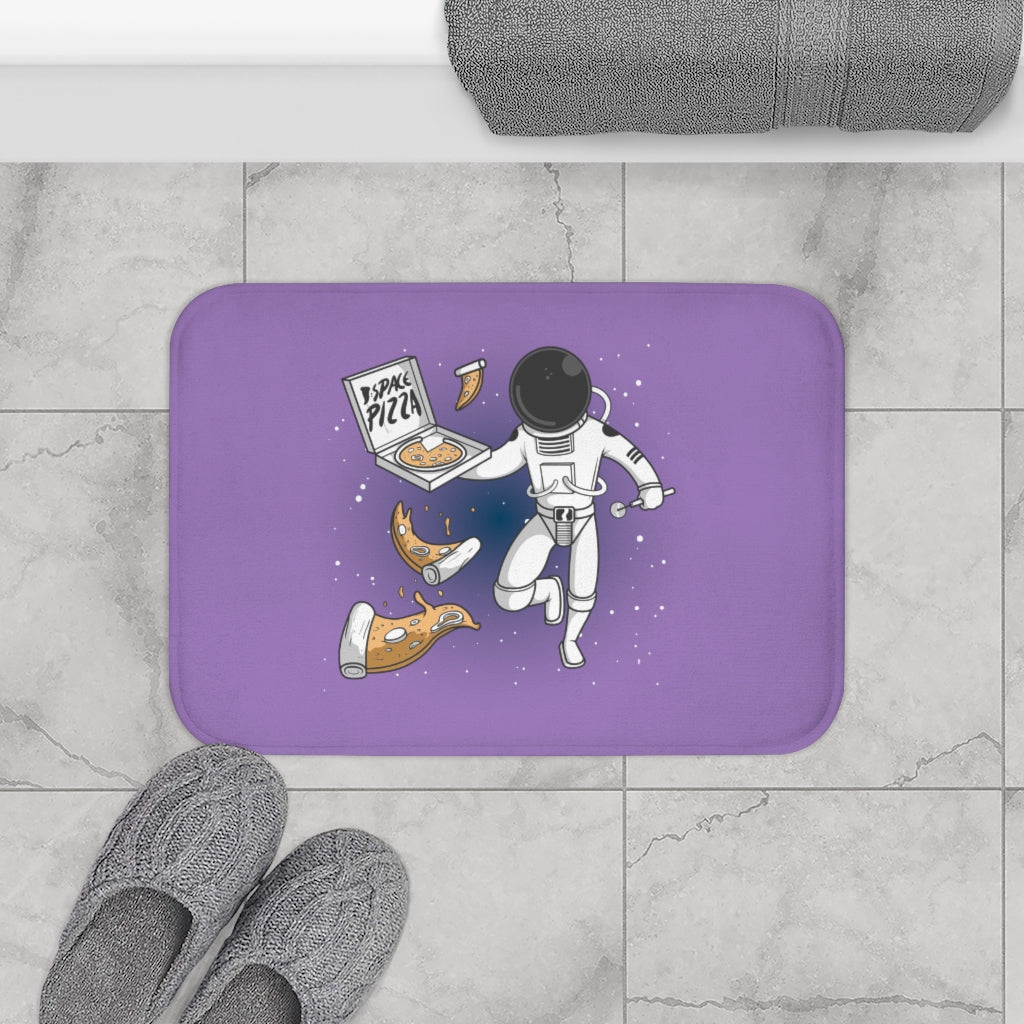 Space Pizza Astronaut Feast Bath Mat