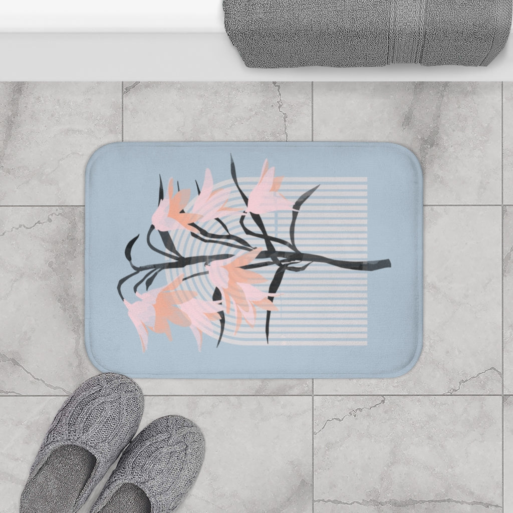 Abstract Blossom Bathroom Rug Décor