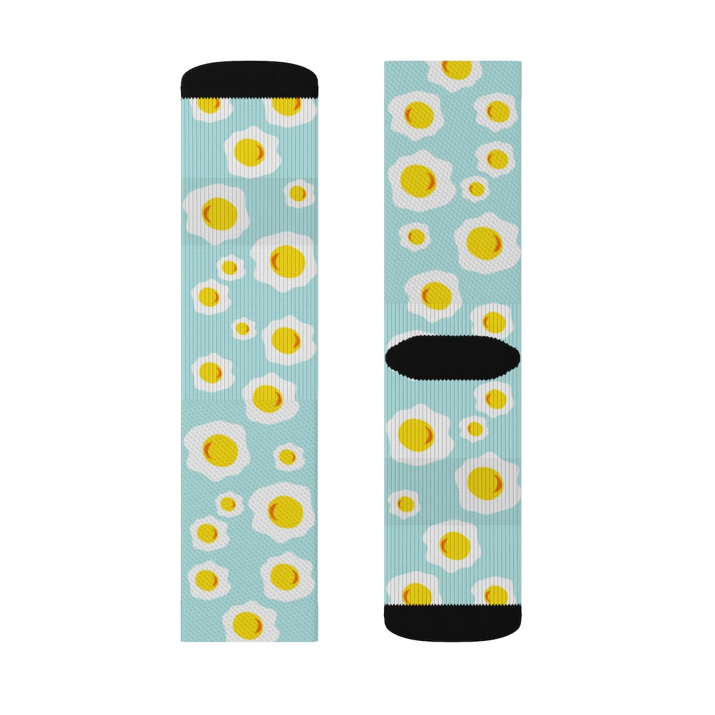 Humorous Socks with Sunny Side Up Egg Design
