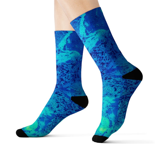 Blue Luminous Quirky Socks