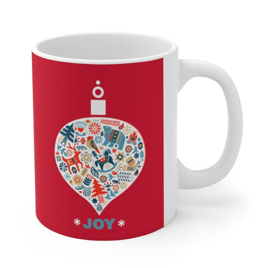Ceramic 11oz Mug for a Festive Holiday Ornament