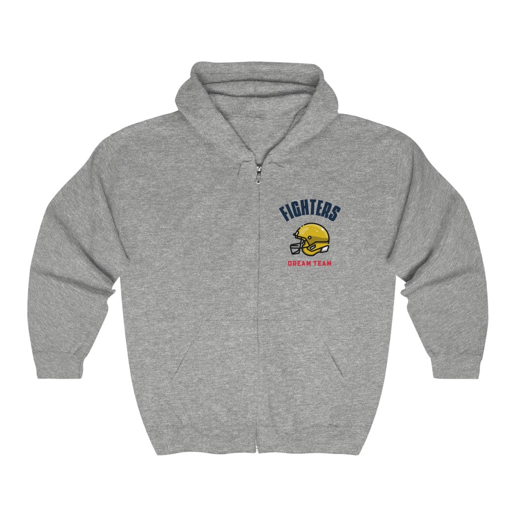 Football Themed Men's Zip-Up Hoodie