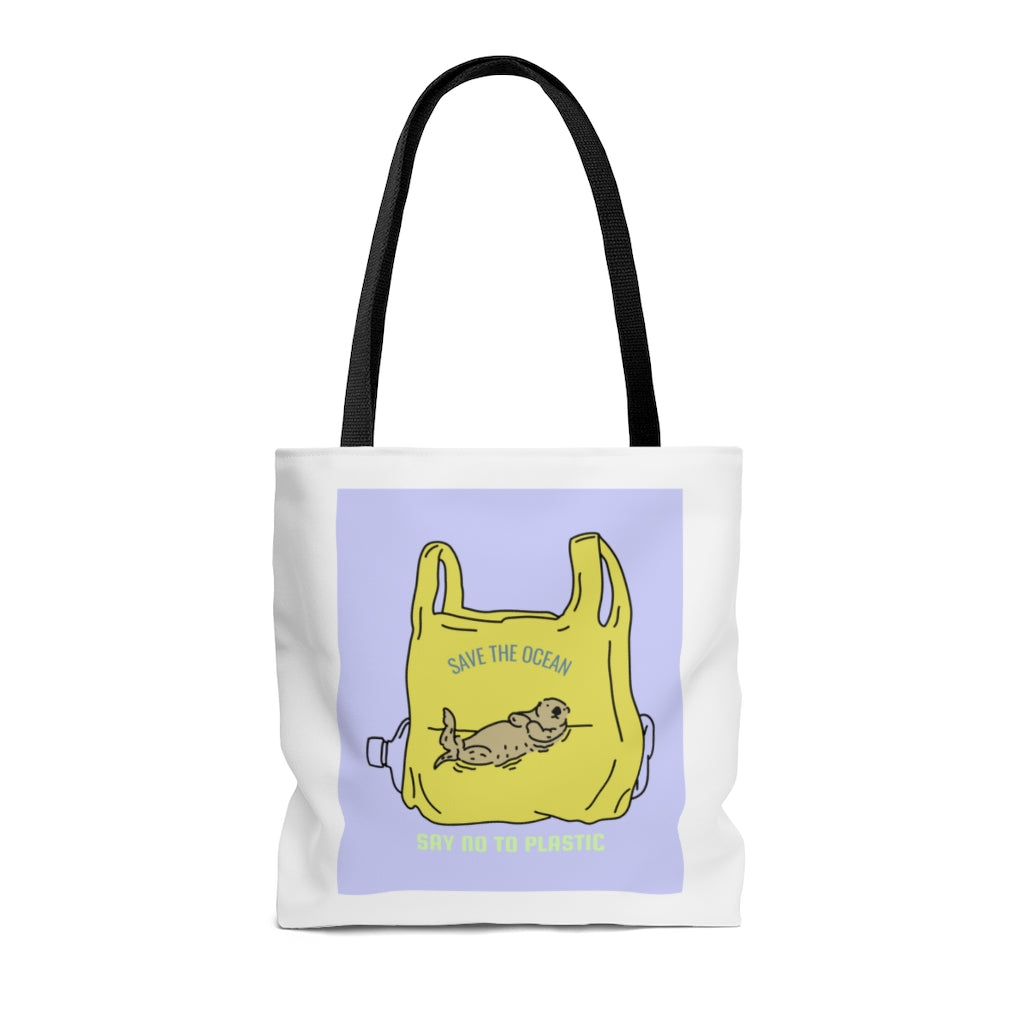 Medium Shopper Tote Bag - Protecting Otters and the Environment