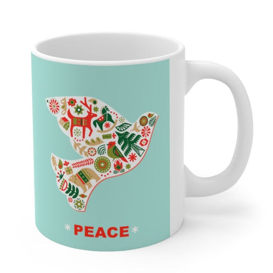 11oz Ceramic Mug - Dove of Peace for the Holiday Season