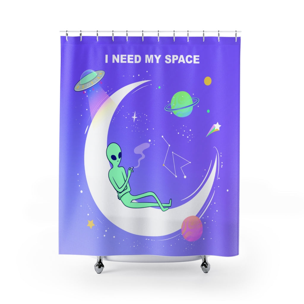 I Need My Space Alien Shower Curtains