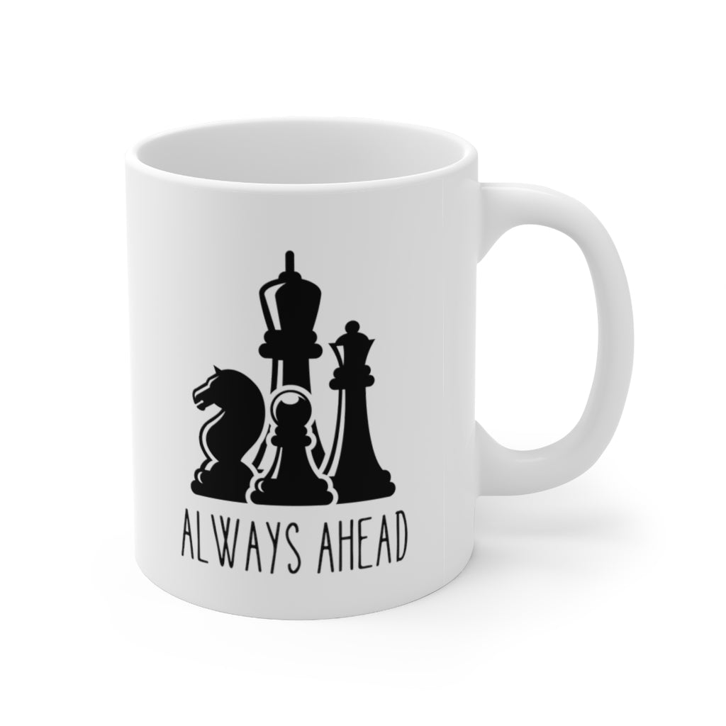 11oz Ceramic Mug with Chess Pieces Design